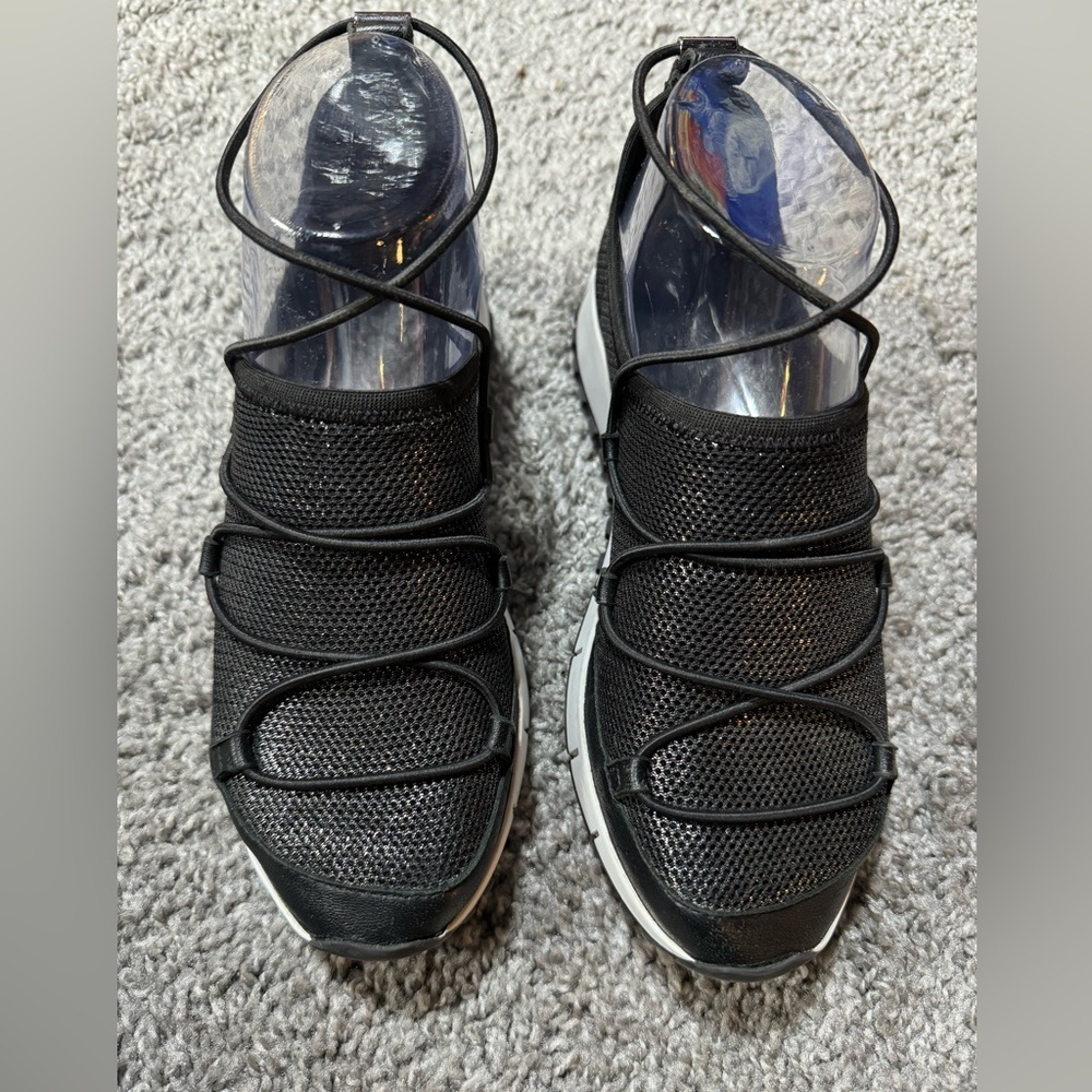 Jimmy Choo Andrea Bungee Lace Slip On Sneakers - black/metallic Size 7.5 US - Picture 6 of 12
